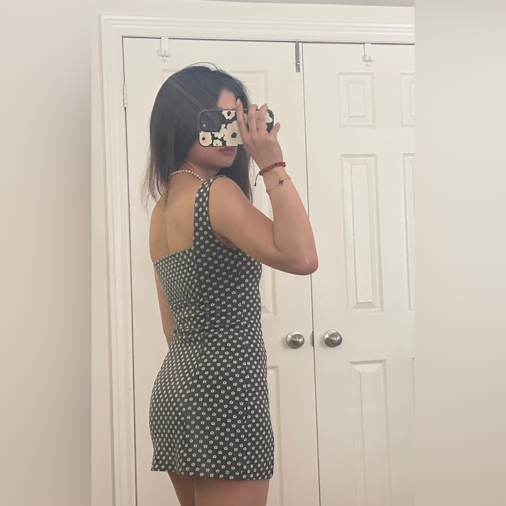 Elegant Black and White Patterned Dress